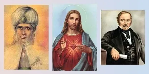 Imagem histórica da Fraternidade Espírita Ramatis com Jesus e Allan Kardec